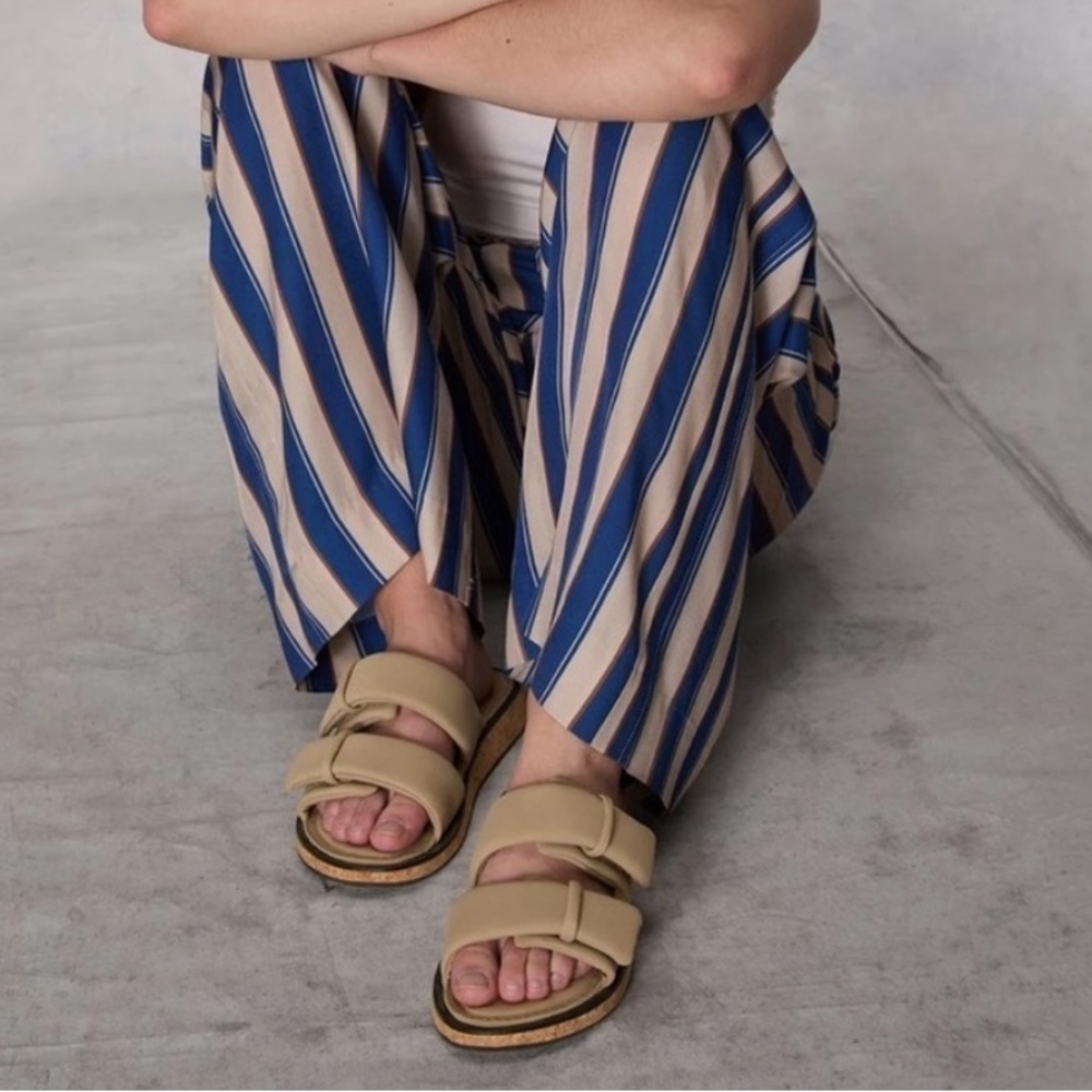 Rag & Bone Parque Sandal Slide Light Sand Cream Tan Sz 37.5